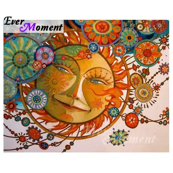 

Ever Moment DIY Diamond Painting Cartoon Sun Flower Mosaic Making Adults Handicrafts Home Decoration Leisure Activity 4Y1294