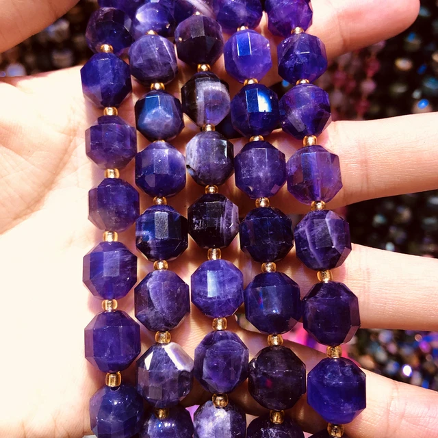 Amethyst Polished and Tumbled Flat Dime Beads