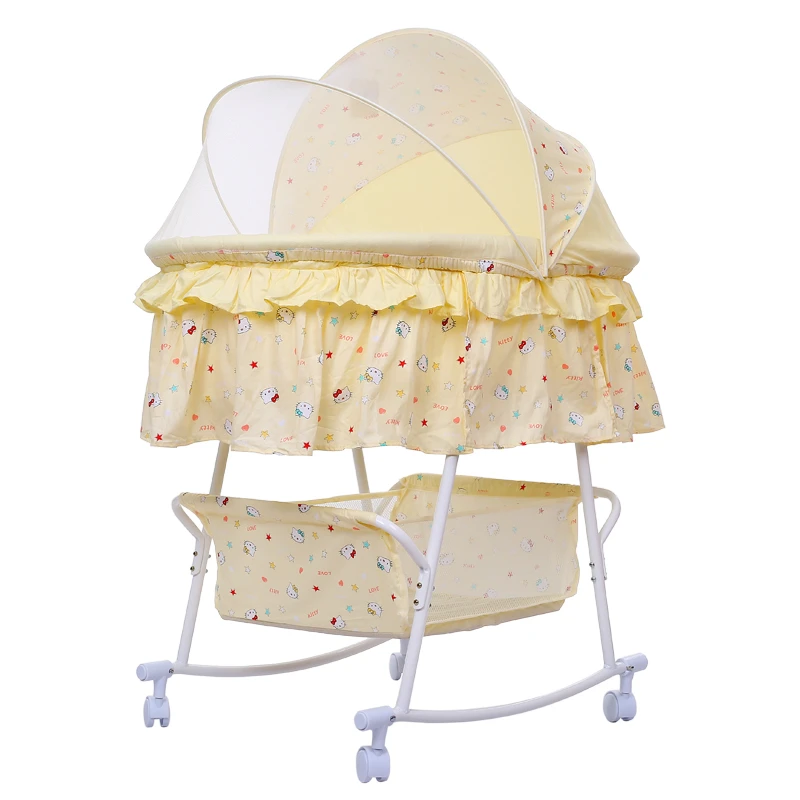 Berceau A Bascule Pour Bebe Avec Moustiquaire Lit Balancoire Disponible Avec Planche De Lit Epaisse De 5mm Sortie D Usine Aliexpress