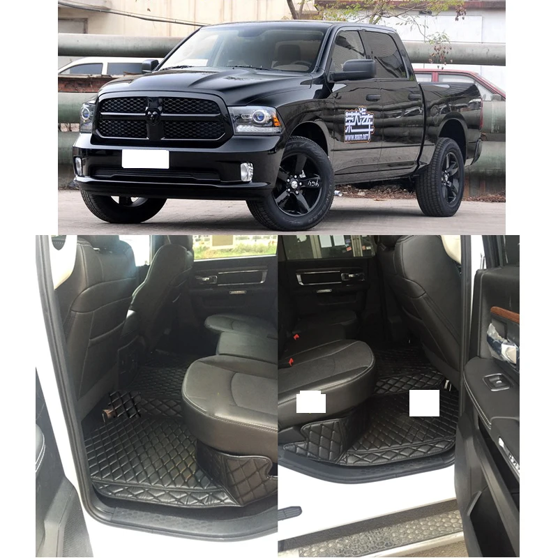  lsrtw2017 leather car floor mats for dodge Ram 1500 2500 3500 2009-2018 2017 2016 2015 2014 2013 20
