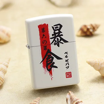 

Genuine Zippo oil lighter copper windproof 7 Deadly sins Gluttony cigarette Kerosene lighters Gift With anti-counterfeiting code