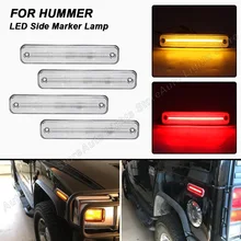 4Pcs Front Rear LED Side Marker Light Lamp For 2003 2004 2005 2006 2007 2008 2009 Hummer H2 2003 2004 2005 2006 2007 2008 2009