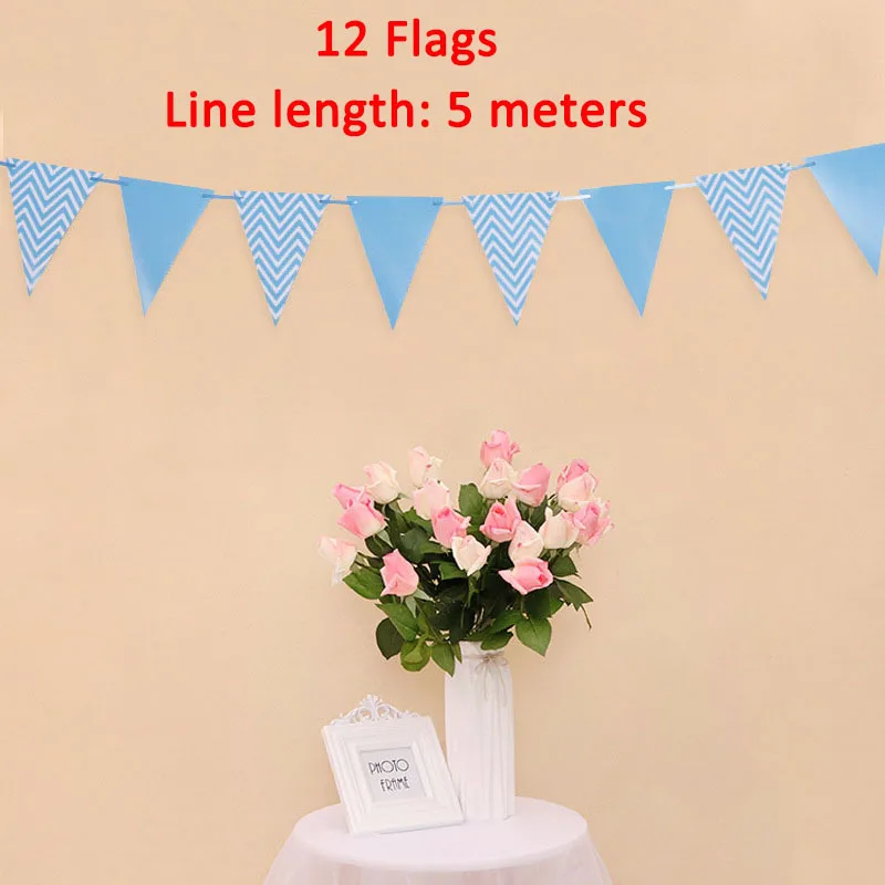 Pennant Lincaier I Am Five баннер из крафт-бумаги 5 лет день рождения для мальчиков и девочек 5th воздушные шары вечерние украшения пятая гирлянда розовый синий - Цвет: Pennant