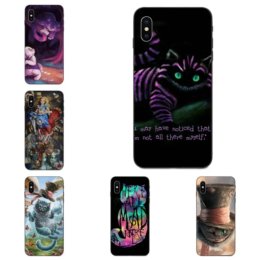 Защитный чехол из ТПУ для Xiaomi Redmi Mi Note 2 3S 8 9 Lite SE Pro Alice In Wonderland Cat Cheshire We're All Mad |