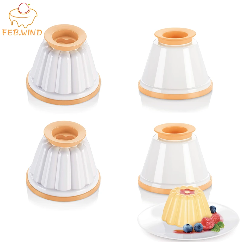 Plastic Steamed Pudding Mold Jelly Panna Cotta Molds With Lids Jello