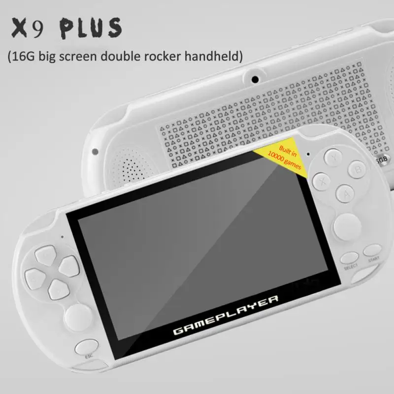 X9 PLUS портативная игровая консоль 5,1 дюймов экран mp4 плеер игровой плеер реальная поддержка 16 Гб для psp игры, камеры, видео, электронной книги для детей