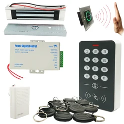 Kit de sistema de Control de acceso de puerta RFID, 125khz, artesanal, con 12V 5a de potencia, sin campana de bloqueo NC