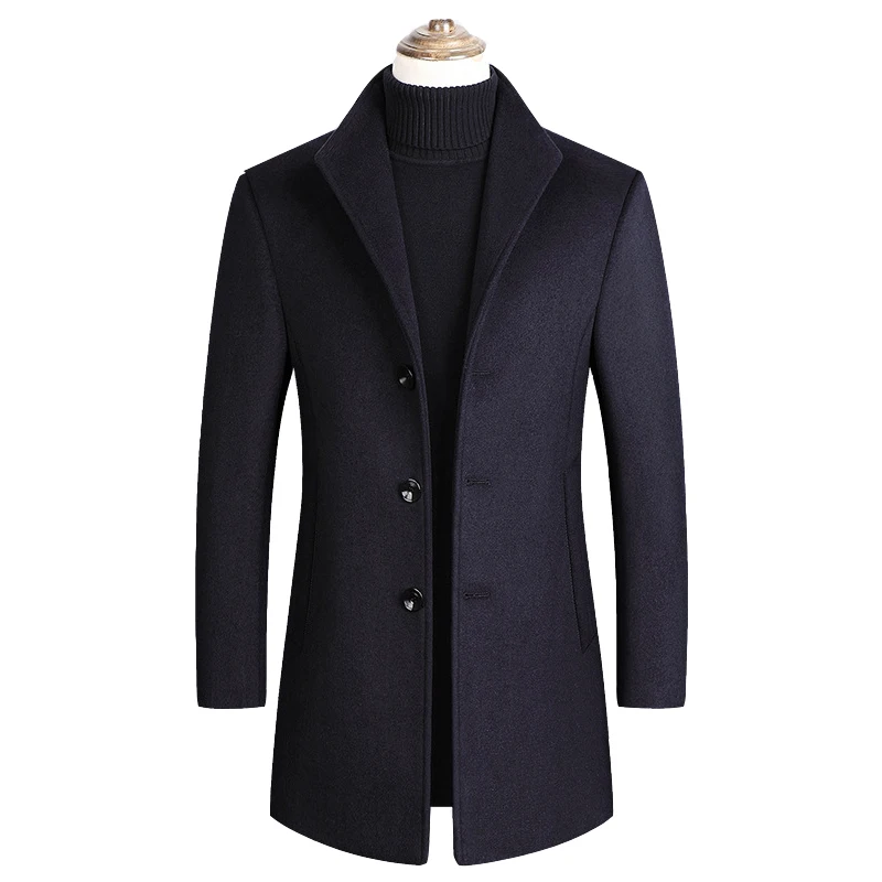 2020 Men Wool Blends Coats Autumn Winter New Solid Color High Quality Men Wool Luxurious Coats plus size 3XL ropa шерсть пальто 2020 Men Wool Blends Coats Autumn Winter New Solid Color High Quality Men Wool Luxurious Coats plus size 3XL ropa шерсть пальто