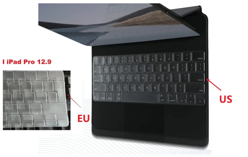 Euro Us Tpu Per Apple Magic Keyboard Ipad Pro 11 Pro11 2020 / Ipad Pro 12.9 2020 Cover Per Tastiera Protector Skin