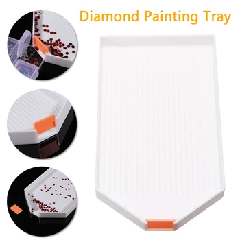 

Diamond Painting Tool Embroidery Accessories Large Capacity Plastic Tray Rhinestone DIY For Handwork Diamond Painting Accessory