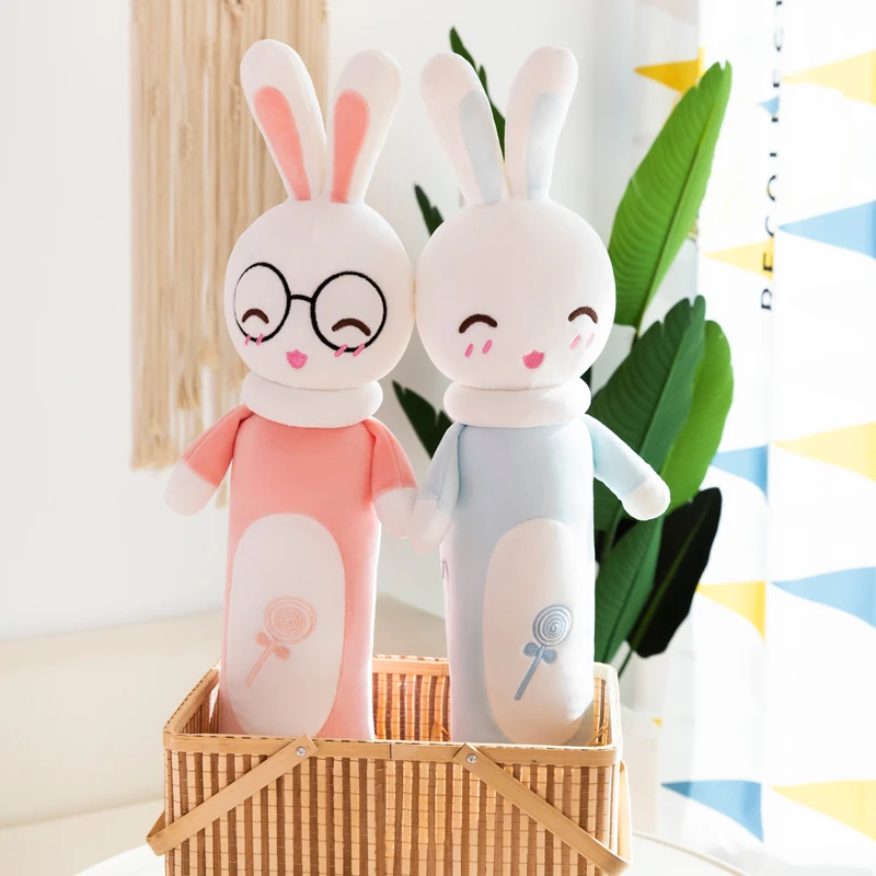 60-130cm Large Size Toys Cute Pink Blue Rabbit Pillow Soft Cushion Stuffed Animals Bunny Plush Toys Christmas Gift For Children