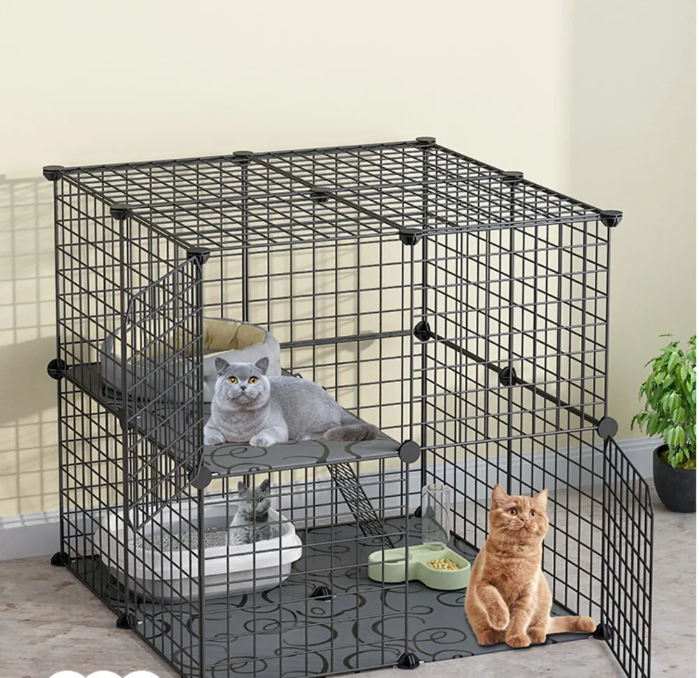 足の怪我のない猫のケージ 無料組み立て トイレ 別荘 空の屋内スペース 高温 Aliexpress ホーム ガーデン