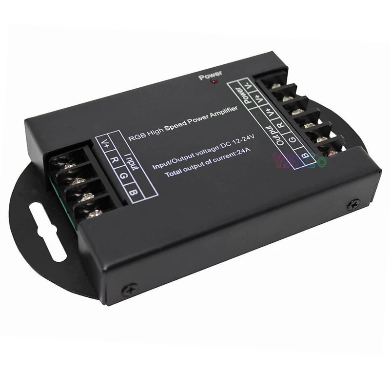 Светодиодные ленты ретранслятор сигнала контроллера DC12-24V Led RGB усилитель 24A 3