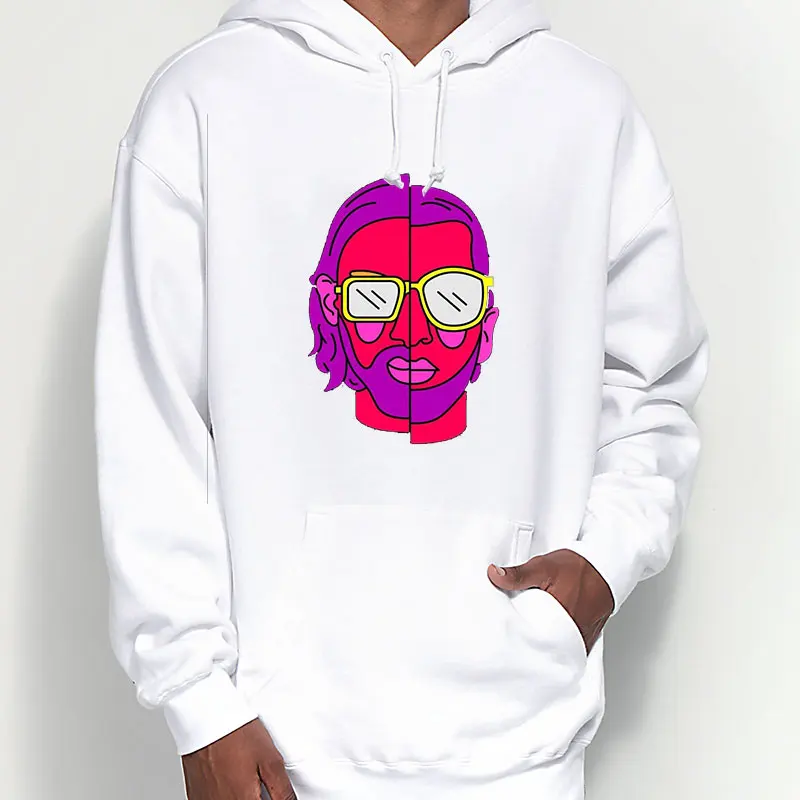 

Cute cartoon PNL printed hooded sweatshirt female casual loose pullover oversized street style hoodie