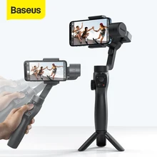 Baseus 3-axis cardan handheld sem fio bluetooth telefone cardan estabilizador para iphone tripé cardan smartphone estabilizador cardan