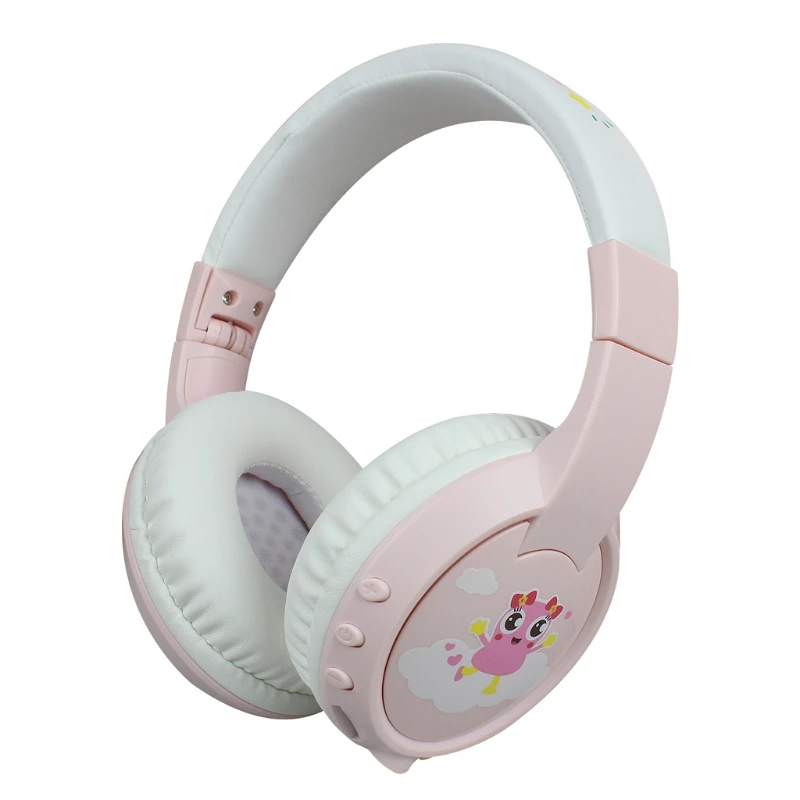 Stereo Wired and Bluetooth Music Headphone Built in Aux Microphone Kids Foldable TF Card Online Class