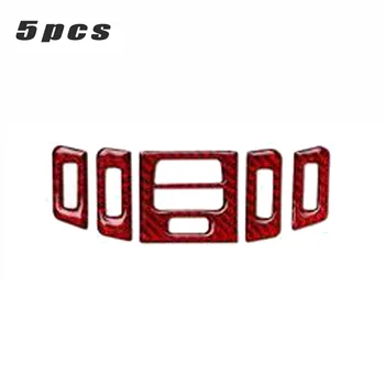 

5pcs/set Carbon Fiber Central Air Outlet Trim Strip For BMW E90 E92 E93 2005-12