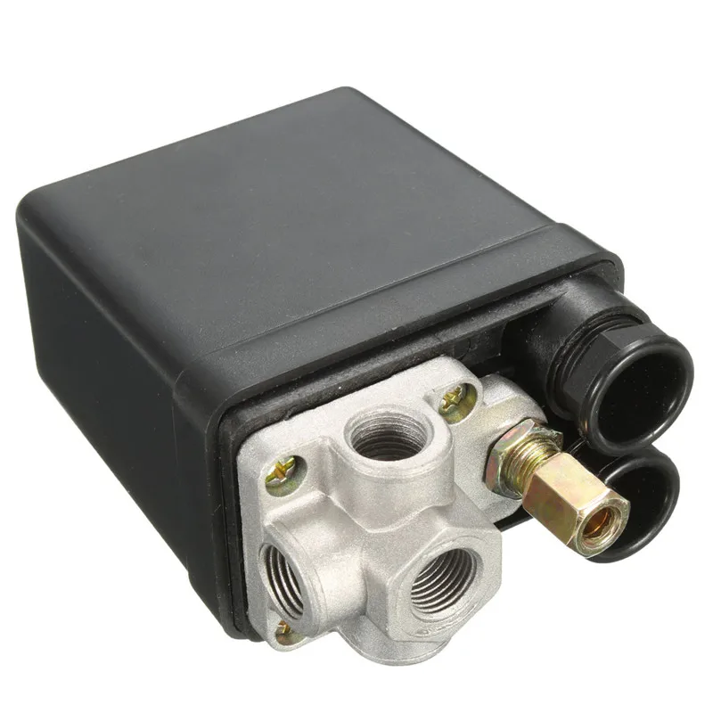 7,25-125 PSI небольшой переключатель давления для воздушного компрессора управления 15A 240 V/AC Регулируемый Регулятор воздуха клапан компрессор четыре отверстия