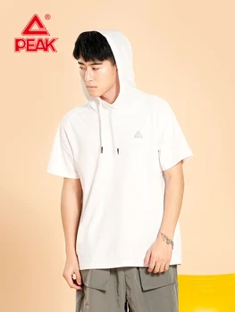 

PEAK Men T Shirt Casual Loose Fitness Tops 2020 Summer Male New Sportswear Hoodie Short Sleeve Gym Training T-shirt Clothing