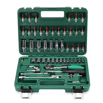 

53pcs Magnetic Screwdriver Set 72 Teeth Socket Spanner Screwdriver Repairing Hand Tools Household Tools For Phone Watch Repair