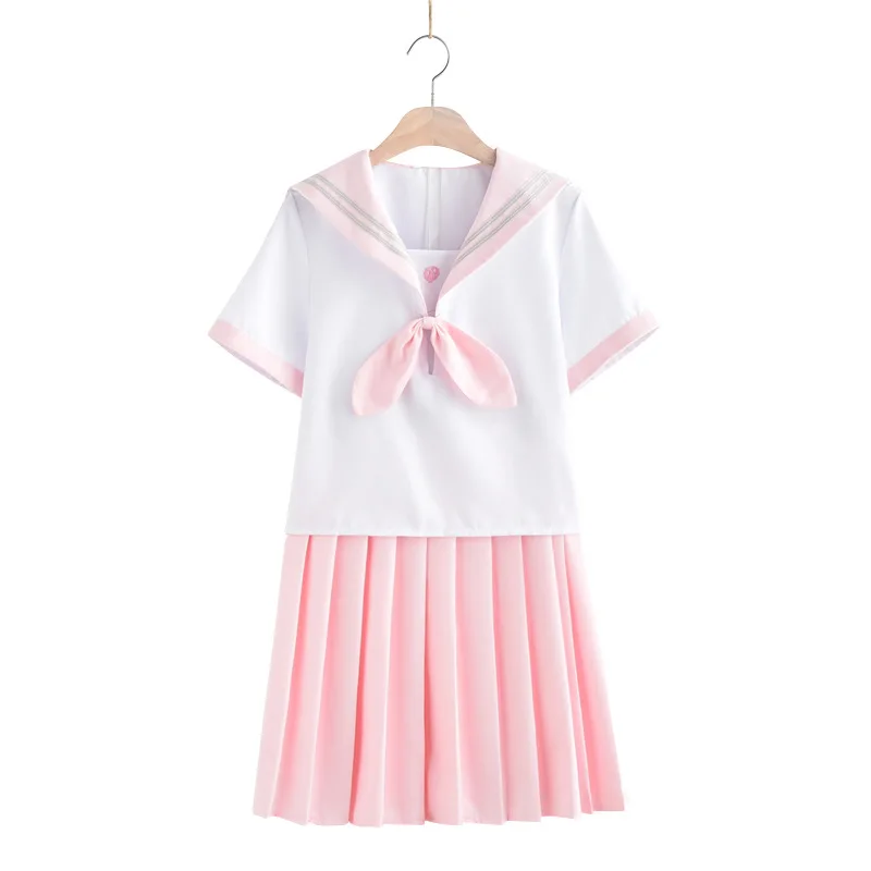 

School Dress Uniform Lady Cosplay Anime Sailor Suit Jk Uniforms Spink Pleated Skirt Uniform Dress For High School Girls Students