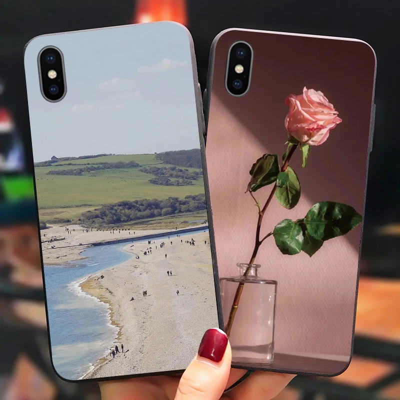 Силиконовый чехол для huawei p30 pro p20 p10 lite p8 p9 2019 y7 y9 y6 prime 2018 p smart z plus с розовым пейзажем