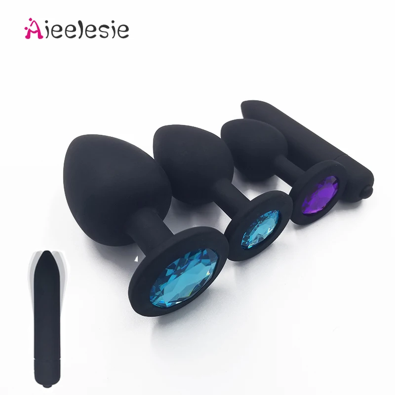 Adult Silicone Anal Plug Jewelry Dildo Vibrator Sex Toys for Woman slave Prostate Massager Bullet Vibrador Butt For Men Gay |