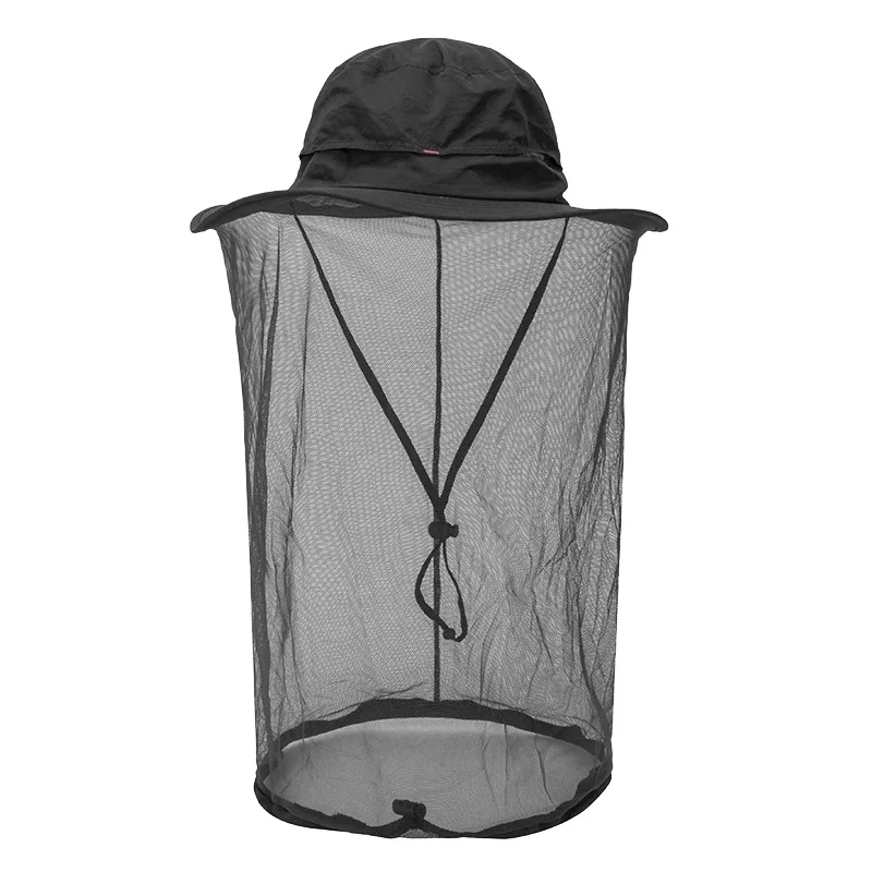 Открытая спортивная рыбалка горный пляжный зонтик пленка для защиты от солнца и насекомых дышащие лицо быстросохнущая крышка - Цвет: black