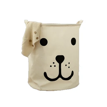 

4PCS / LOT Fashion Simple Dirty Clothes Large Laundry Bucket Folding Cartoon Kids Toy Storage Basket