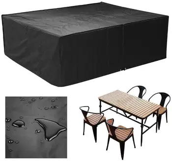

Outdoor Furniture Rain Cover 210D Coated Silver Waterproof Oxford Wicker Sofa Protection Set Garden Patio Rain Snow Dustproof