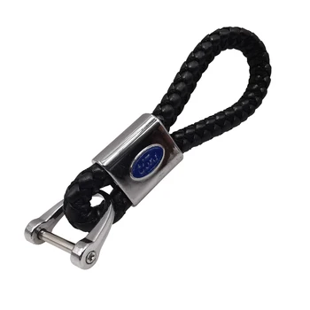 

1 PCS Leather+Metal Car Key Ring Keychain Keyring Key Holder Fit For Jeep Renault Nissan kIa Modern Cadillac Ford Mazda Volvo