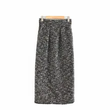 Женская элегантная однотонная Праздничная юбка, шикарная юбка на молнии сзади с кисточками, Женская офисная одежда, повседневные Прямые юбки, Mujer