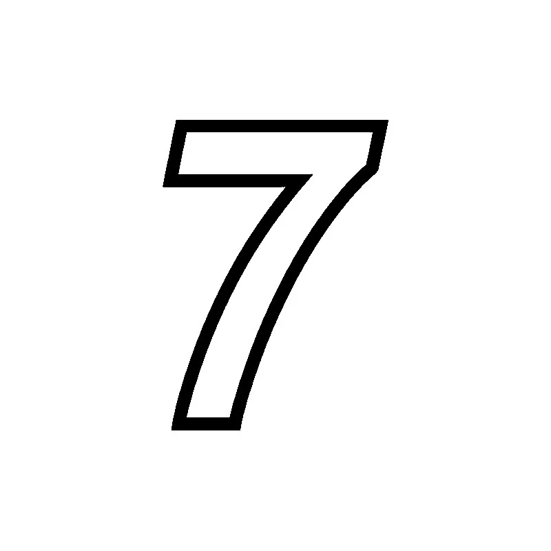 

10.1CM*14CM Interesting Number 7 Vinyl High-quality Car Sticker Decoration Decal Black/Silver C11-0782