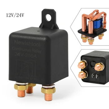 

12V 24V 250A 5Pin High Power Car Automotive Relay Continuous Type On/Off Normally Open Battery Control Switch Auto Accessories
