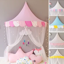 Детская вигвама палатки-Типи, детский игровой домик, хлопковый тент-кровать, навес, складная кроватка, детская комната, реквизит для фотосъемки, игрушечный тент