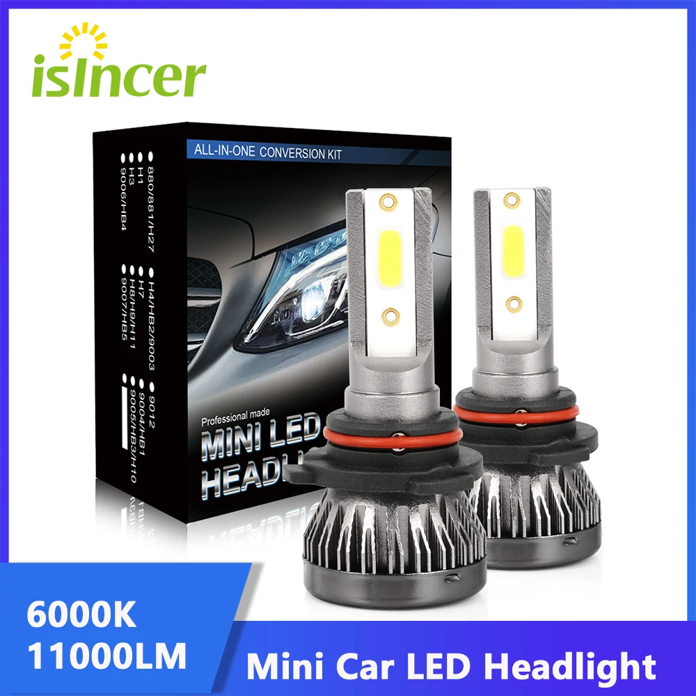 Автомобильные фары iSincer 80W11000LM головные мини-лампы H7 светодиодный ные лампы H1 H4 H11