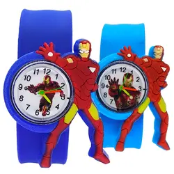 Детские часы с героями мультфильмов «Железный человек», «супергерой», «Бэтмен», детские Студенческие часы, Детские кварцевые наручные