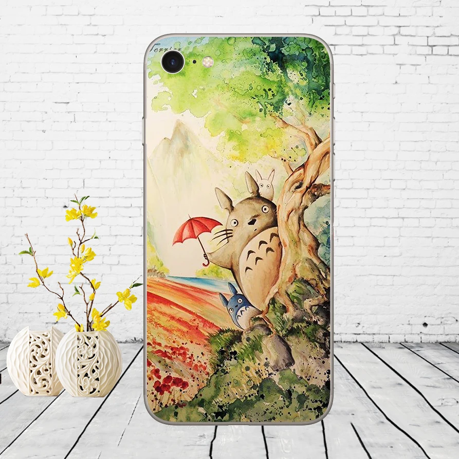 166DD Мой сосед Тоторо студия Ghibli Cut Мягкий силиконовый чехол для iPhone 5 5S SE 6 6s 8 plus 7 7 Plus X XS SR MAX чехол