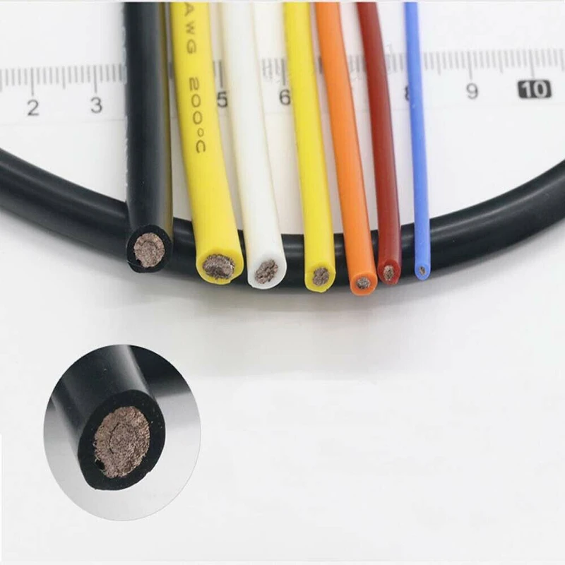 UL 0 08 мм гибкий силиконовый кабель провод 24AWG(0.2mm м²) 26AWG(0.14mm 28AWG(0.08mm сердечник из