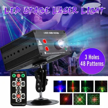 

Projector Lamp Night Light 48-64 Patterns Laser Mini LED Projector Light Stage Lighting Effect for Bars Clubs Disco DJ KTV Stage