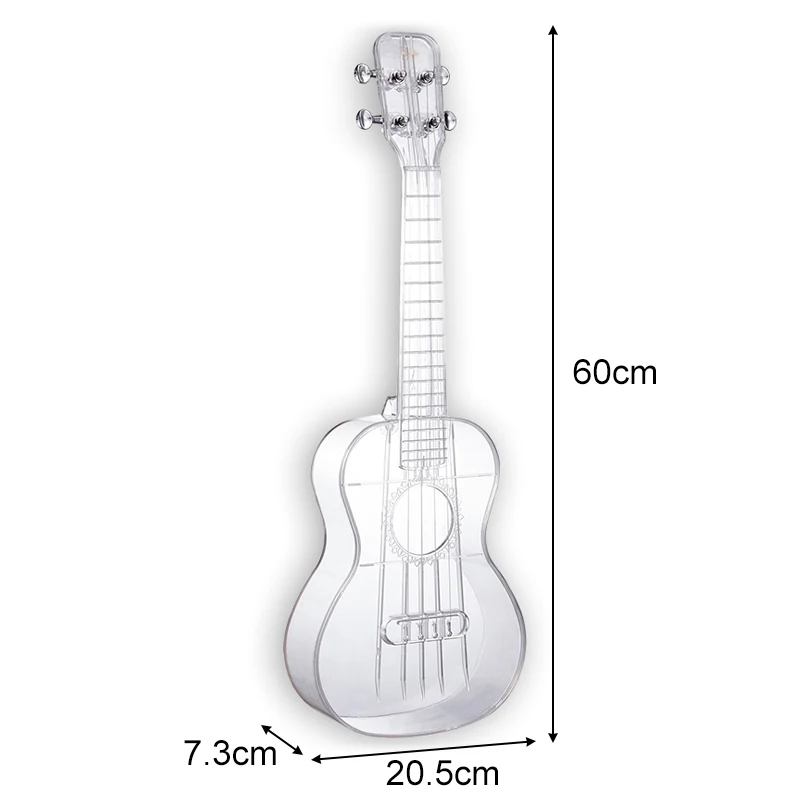 Material do Computador Polegada Concerto Ukulele Transparente Integral Unibody Leve Doces Coloridos 4 Cordas Guitarra 23 - Image 3