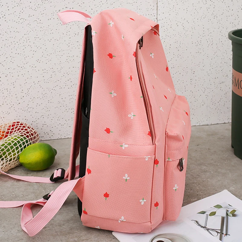 JZYZQBX 4 шт./компл. школьная сумка рюкзак для девочек Подростковая для учебы школьные ранцы мини-цветы рюкзаки, школьный рюкзак
