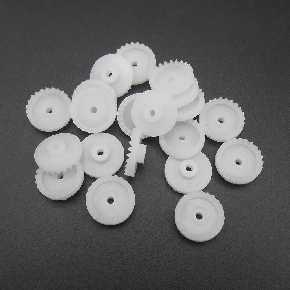 20개 24치아 보어홀 직경 2mm 1.95mm 2A A 타이트 분포형 4.5MM X 13MM C242A 0.5M 24T 플라스틱 크라운 기어 0.5 모듈러스