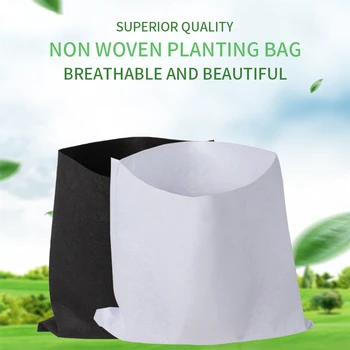 

Plant Grow Bags Breathable Non-Woven Aeration Fabric Pots 5Pcs Flower pot nutrition bag Seedling bag