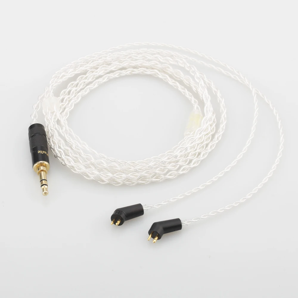 Hi End 8 Cores 7N OCC Silver Plated Headphone Upgrade Cable For ER4P ER4B ER4S Headphones