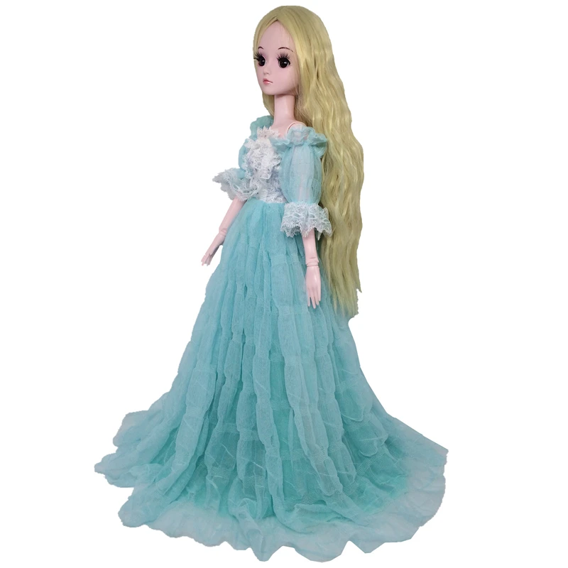 Свадебное платье одежда для 60 см BJD куклы подвижные шарнирные 3D глаза Обнаженная девушка Кукла тело куклы игрушки AT44