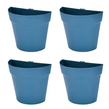 

4pcs Wall Mounted Plant Flower Pot Adhesive Hanging Vase Bonsai Planter Decor