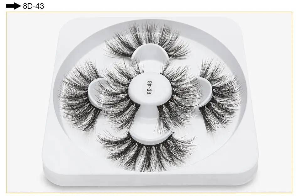 SEXYSHEEP 3/7pairs 25mm 8D Mink Lashes Natural Long False Eyelashes Volume Fake Lashes Makeup Extension Eyelashes maquiagem