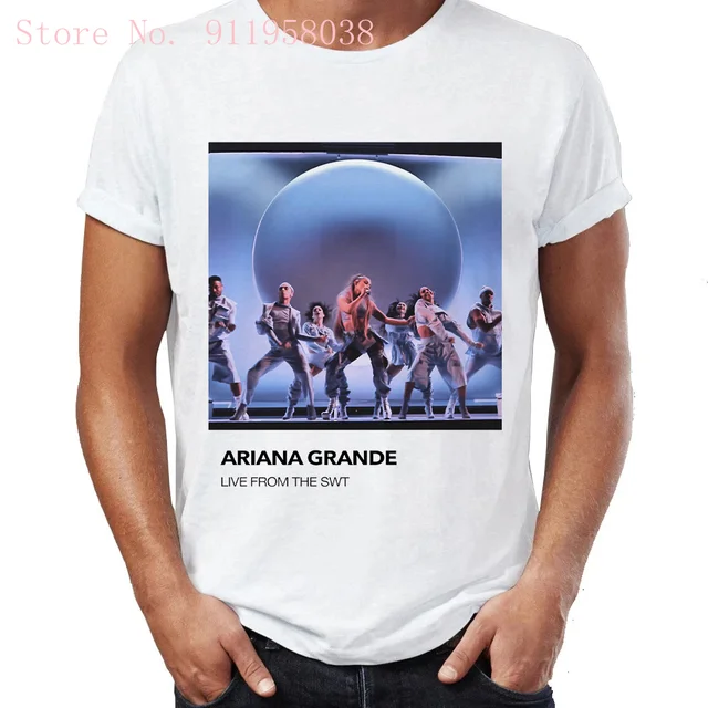 Kawaii Ariana Grande positions print Tshirt Harajuku sweet music singer cover t shirt oversized gothic punk women/men's T-Shirts 177 (29)