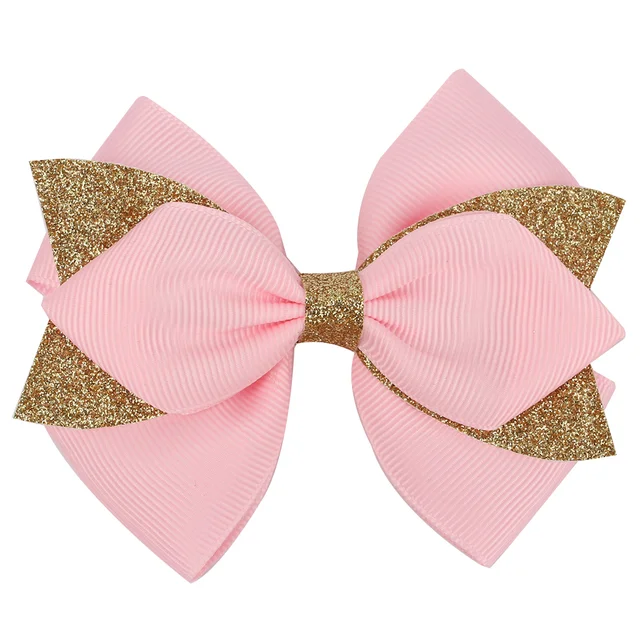 Oaoleer Colors Solid Grosgrain Ribbon Bows Clips Hairpin Girl's hair bows Boutique Hair Clip Kids Hairpins Hair Accessories 4